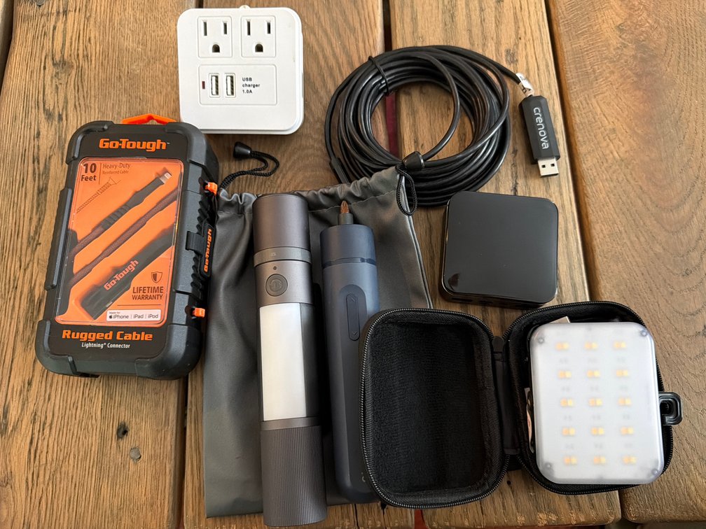 Powerbank, Flashlight, Drill, and Electronics