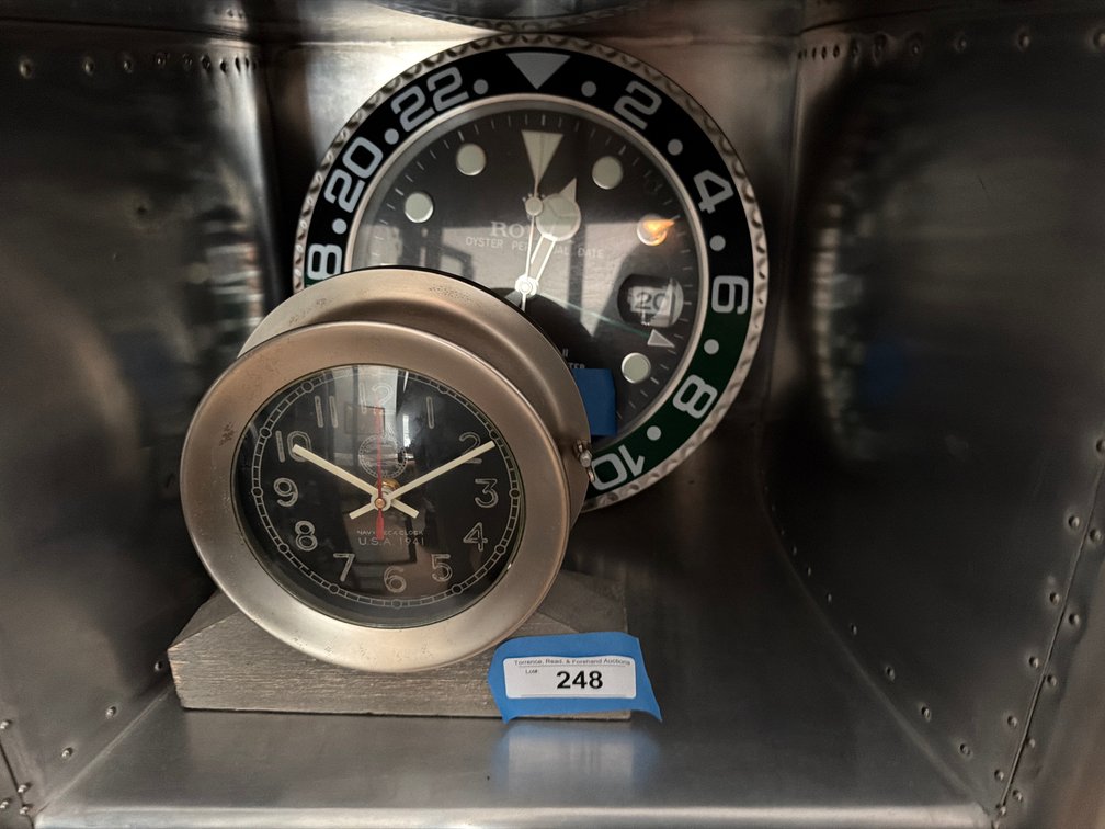 NAVY Deck Clock & Rolex wall clock