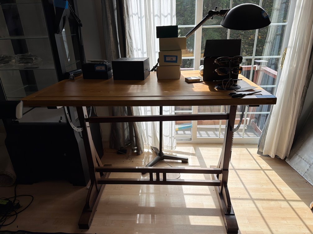 Drafting Desk with Lamps