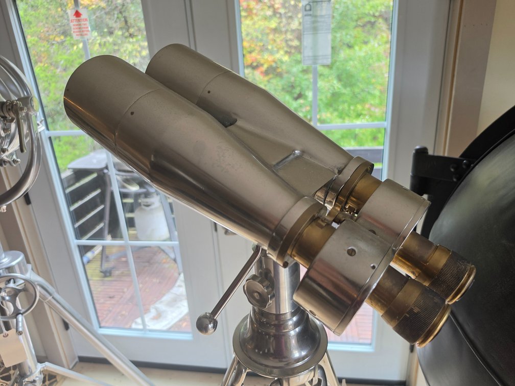 Nautical Binoculars on stand by Restoration Hardware