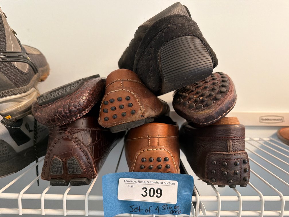 Four Pairs of Slip on Dress Shoes