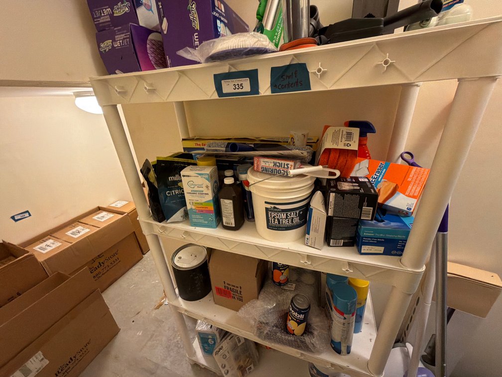 Cleaning Shelf and Supplies