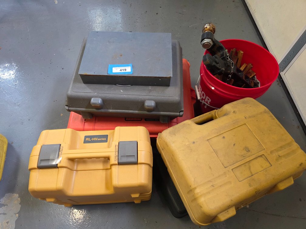 Misc cases, tow hitch, bucket