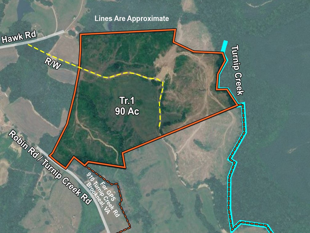 Tr.1: 90 Acres. Bidding is PER ACRE