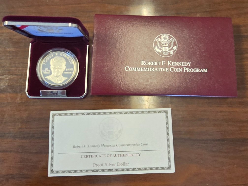 1998 Robert F Kennedy Proof Silver Dollar