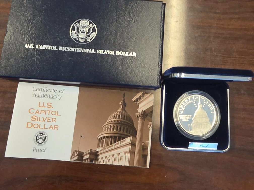 1994 US Capital Bicent. Proof Silver Dollar