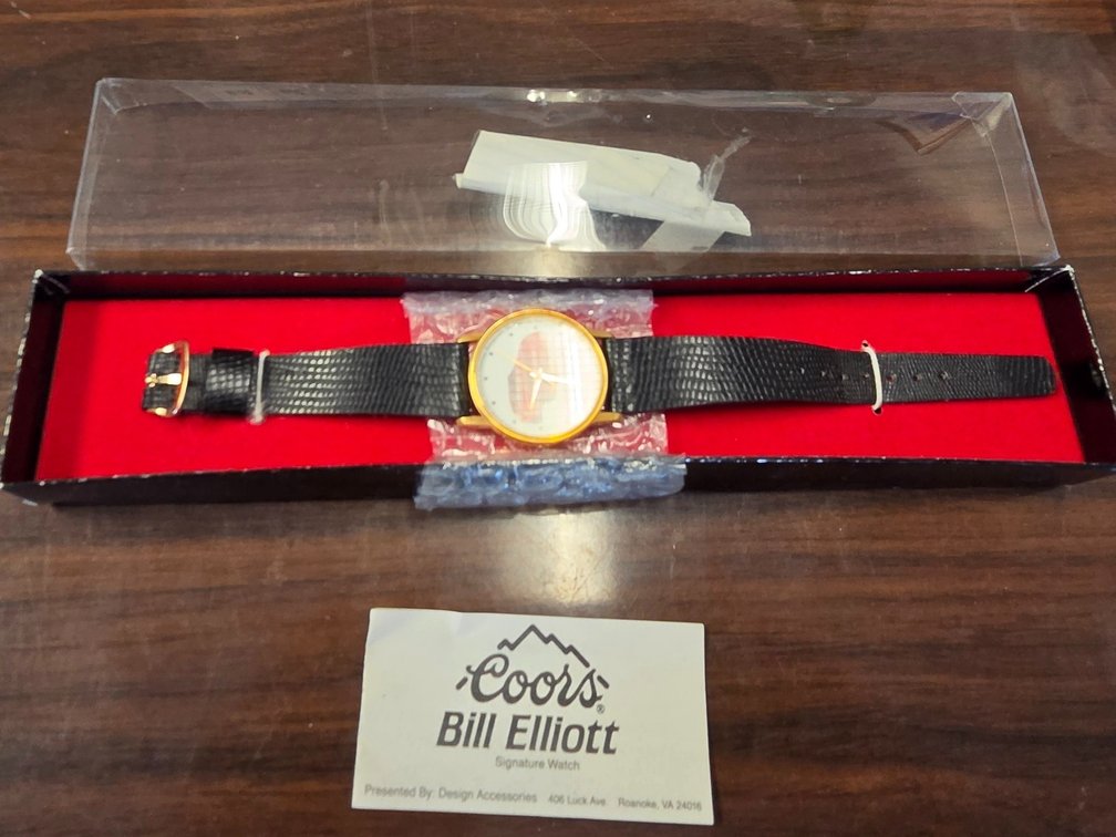 Nascar Bill Elliott Coors signature watch