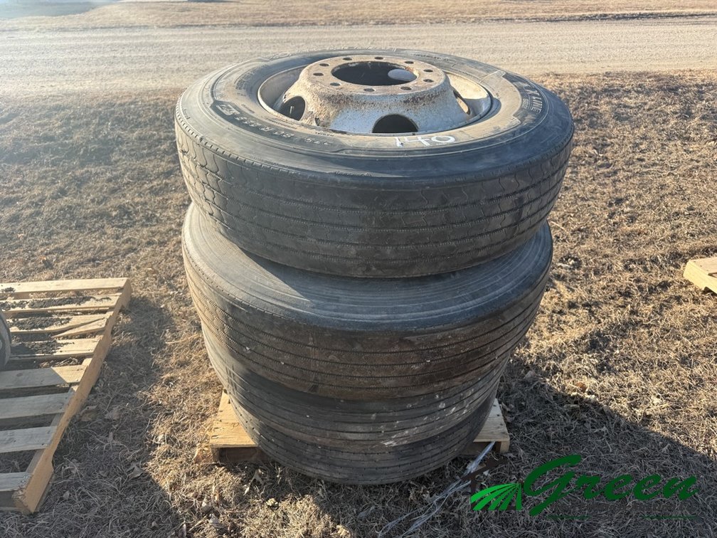 Set of truck tires and rims