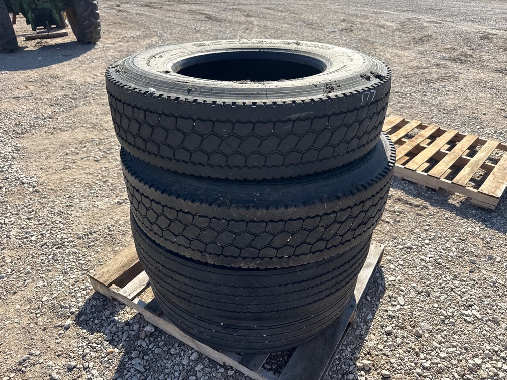 Stack of truck tires