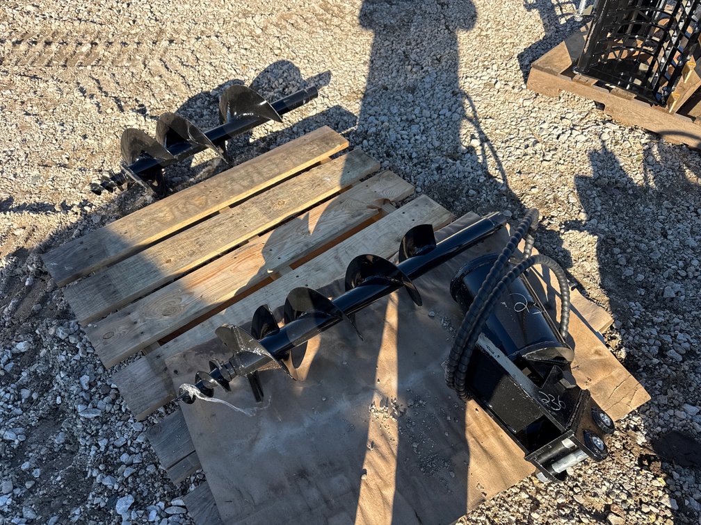 Mini excavator post auger