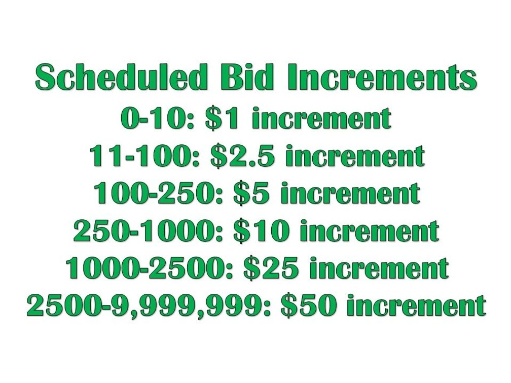BID INCREMENTS!