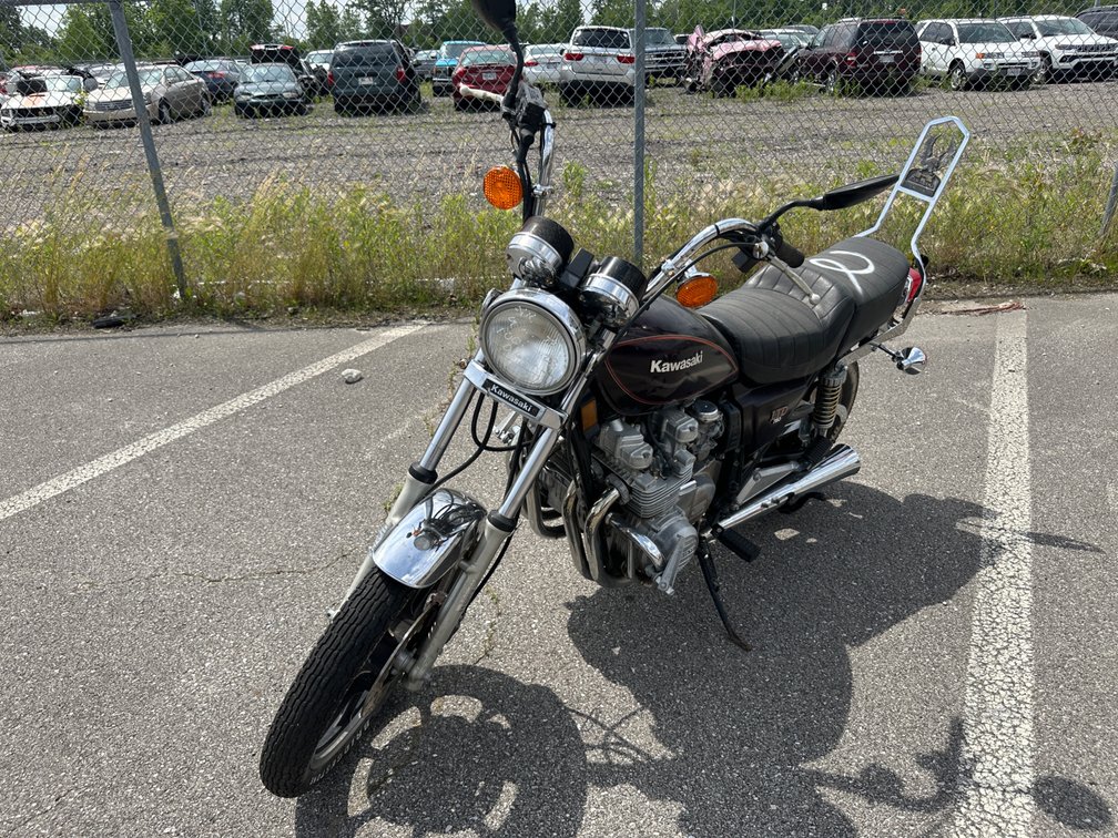 1980 Black Kawasaki Motorcycle