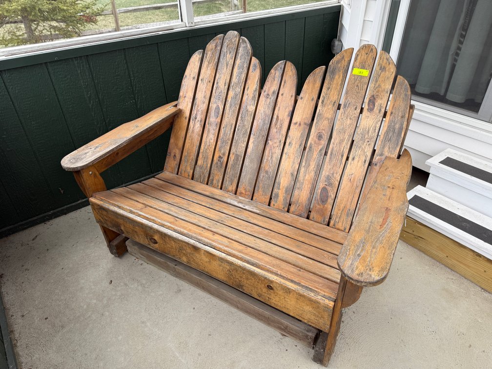 S- Wood Gliding Bench