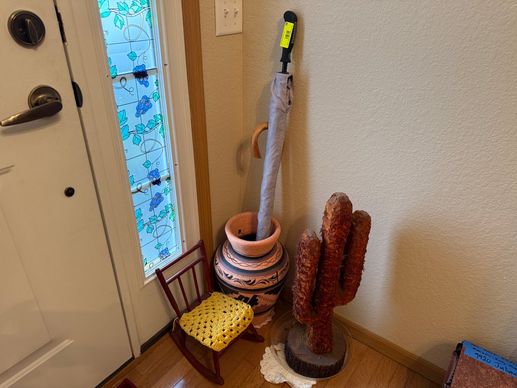 H- Umbrellas, Wood Doll Rocking Chair, Cactus Decor
