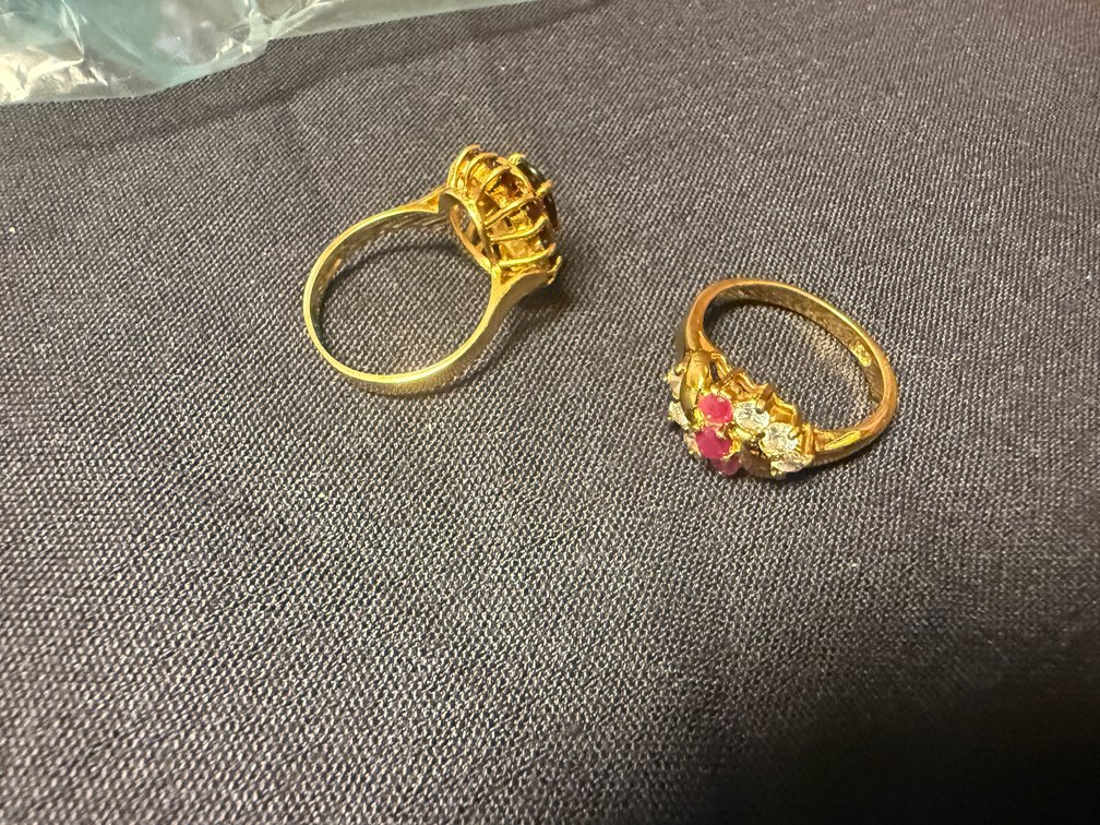 Women's Unreadable Markings Red, Red/White Rings