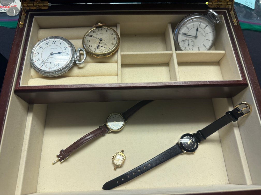 Jewelry Box With (7) Assorted Watches