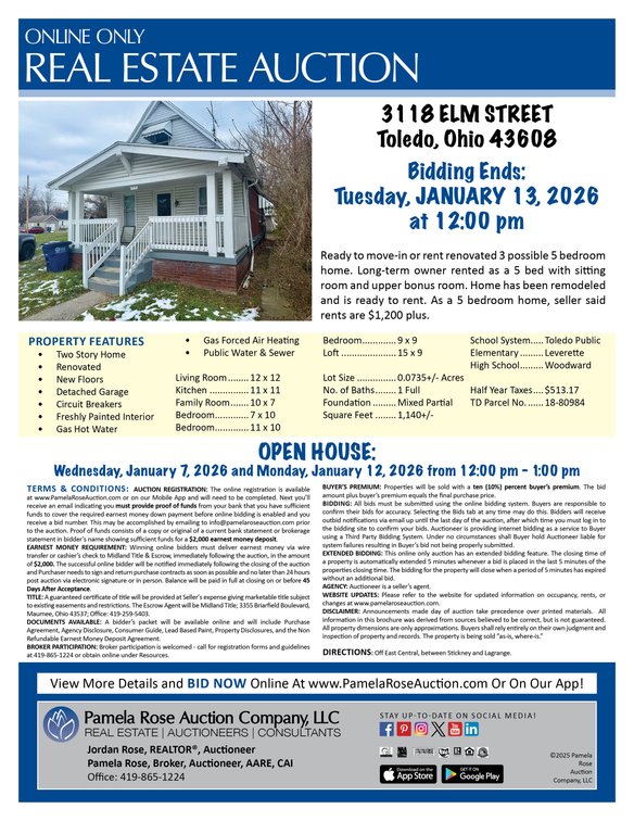 Image for 3118 Elm Street, Toledo, Ohio 43608