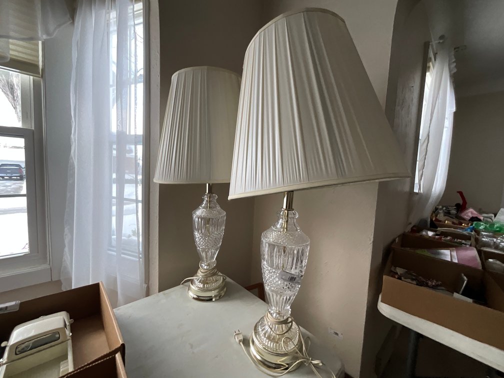 LR- (2) Glass Lamps