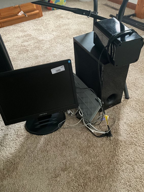 Monitor, Subwoofer, Keyboard
