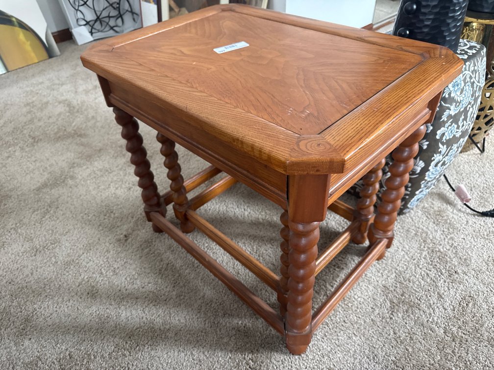 (2) Small Wood End Tables