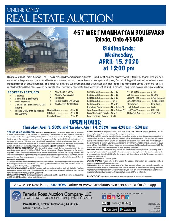 Image for 457 West Manhattan Boulevard, Toledo, Ohio 43608