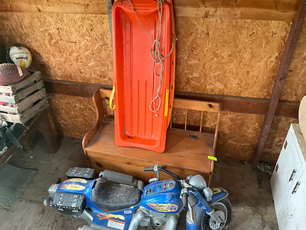 Toys: Bench, Sled, and Bike