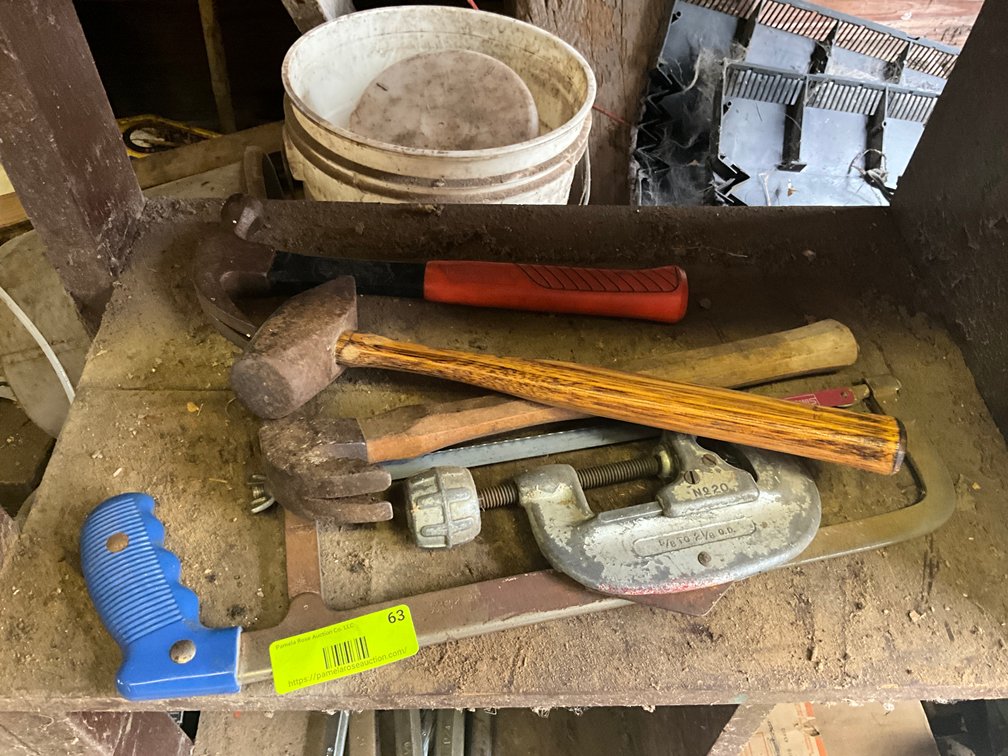 Saw, Clamp, and Hammers