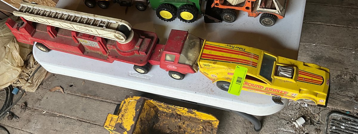 Fisher Price Toy Race Car & Tonka Truck