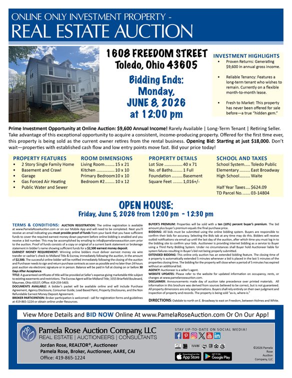 Image for 1608 Freedom Street, Toledo, Ohio 43605