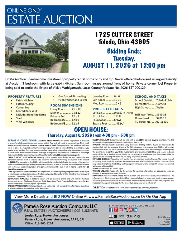 Image for 1725 Cutter Street, Toledo, Ohio 43605