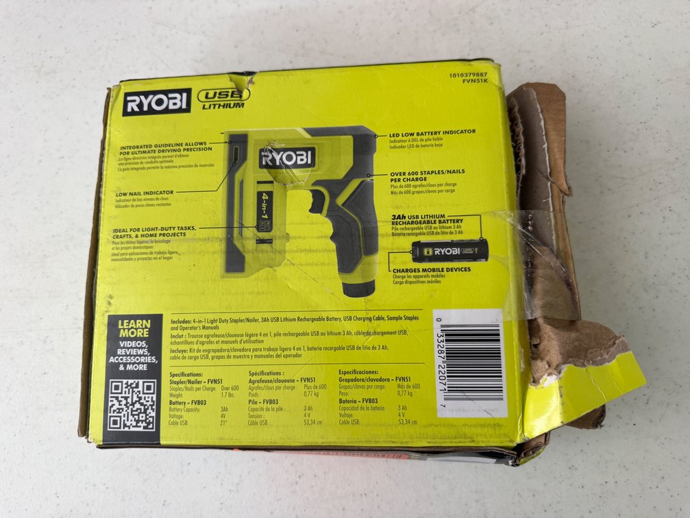 Ryobi 4-in-1 Stapler/Nailer Kit