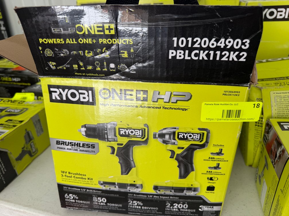 Ryobi 18V Brushless 2-Tool Combo Kit