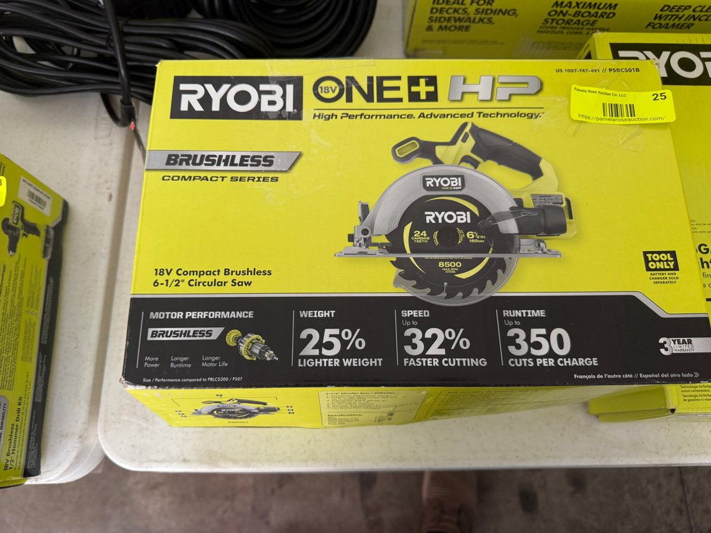 Ryobi 18V Brushless 6-1/2 In. Circular Saw