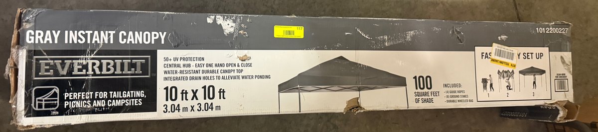 Everbilt Gray Instant Canopy