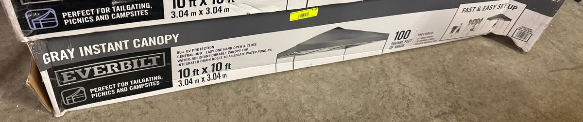 Everbilt 10x10 Gray Instant Canopy