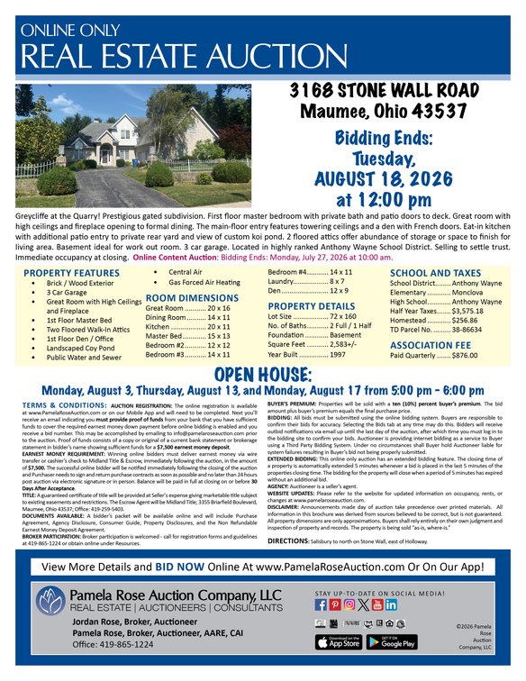 Image for 3168 Stone Wall Road, Maumee, Ohio 43537