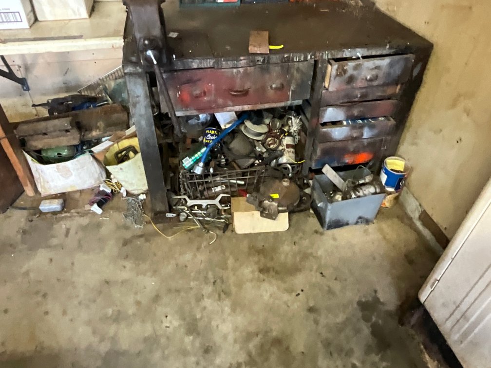 Steel Workbench & Assorted Hardware