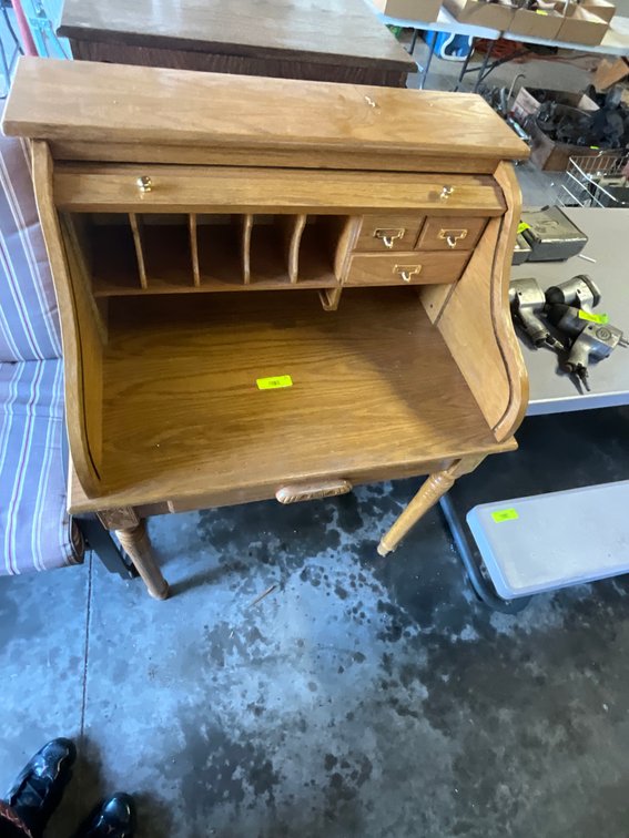 Wooden Roll-Top Desk