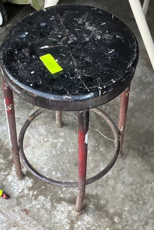 Industrial Metal Shop Stool