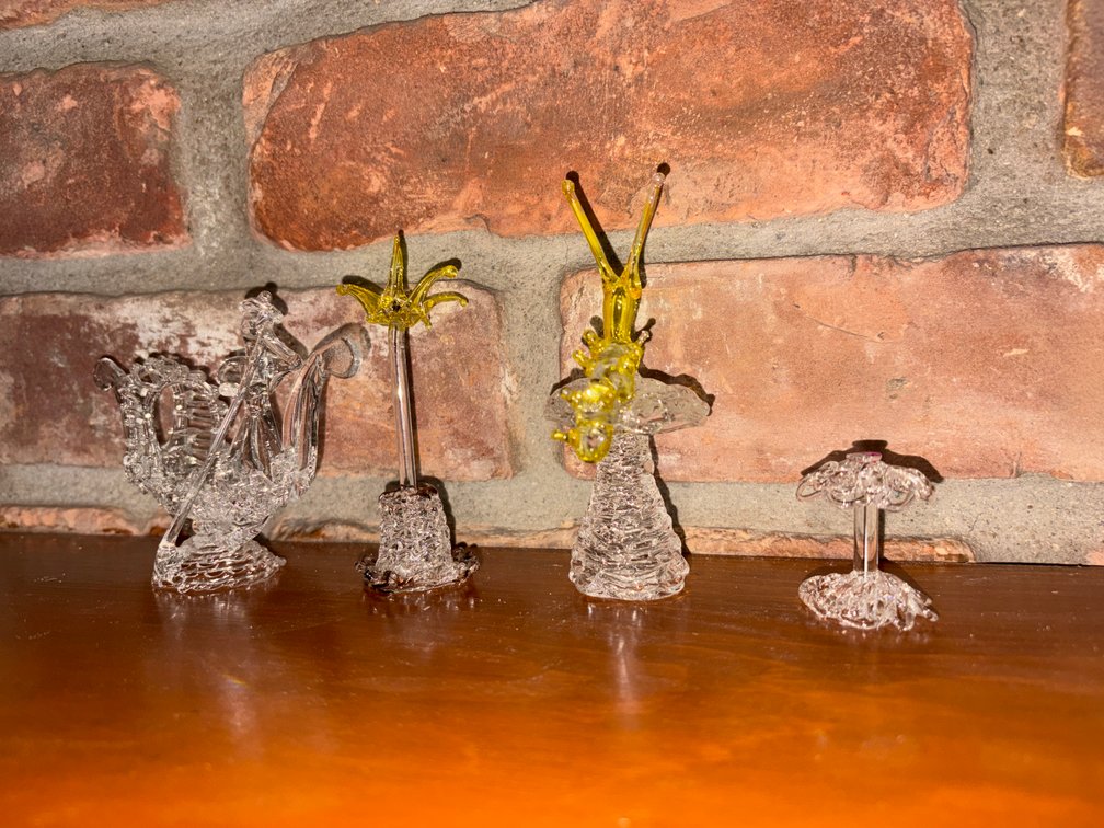 (4) Small Handmade Art Glass Pieces
