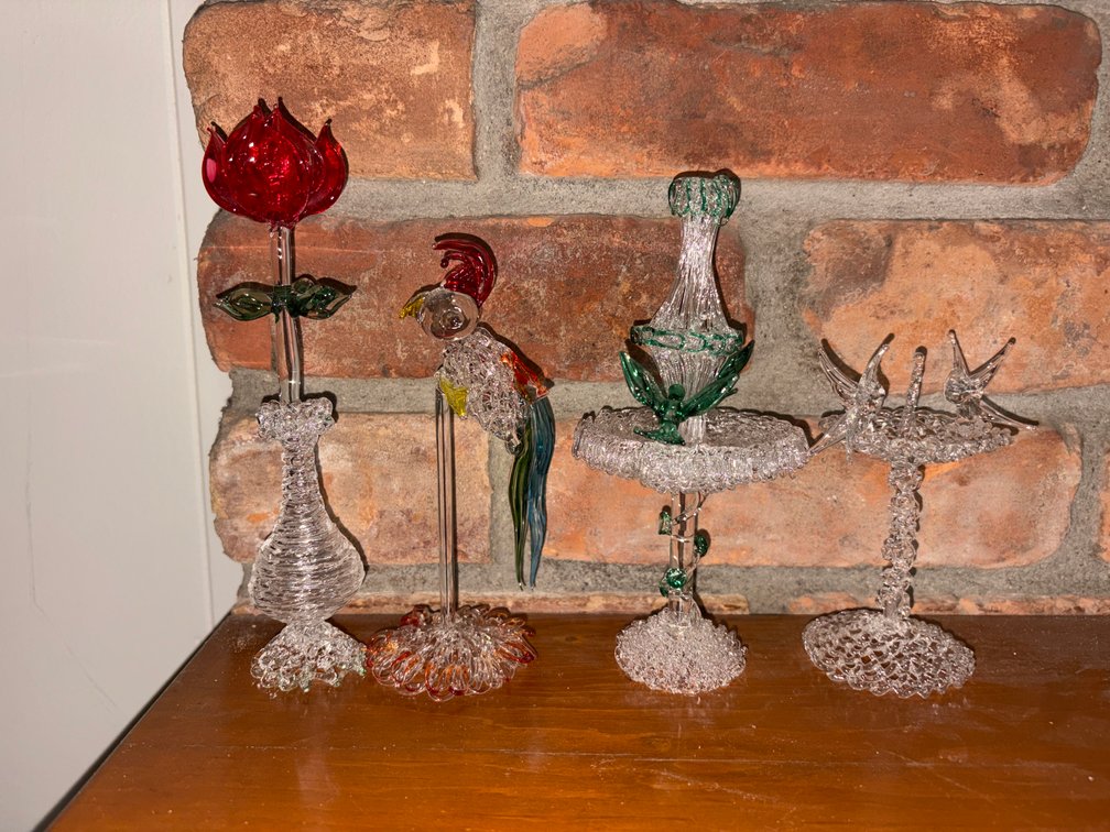 (4) Small Handmade Art Glass Pieces