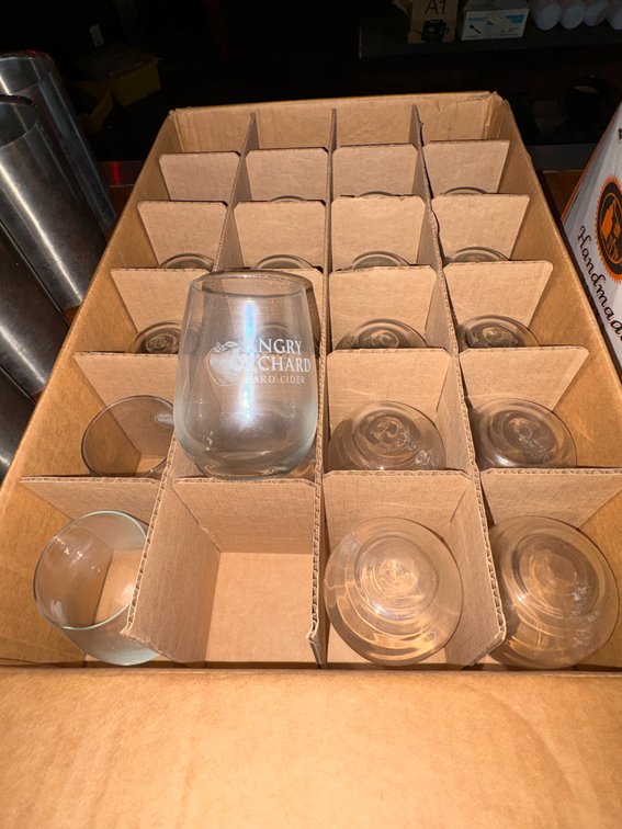 Bar145- Angry Orchard Stemless Glassware