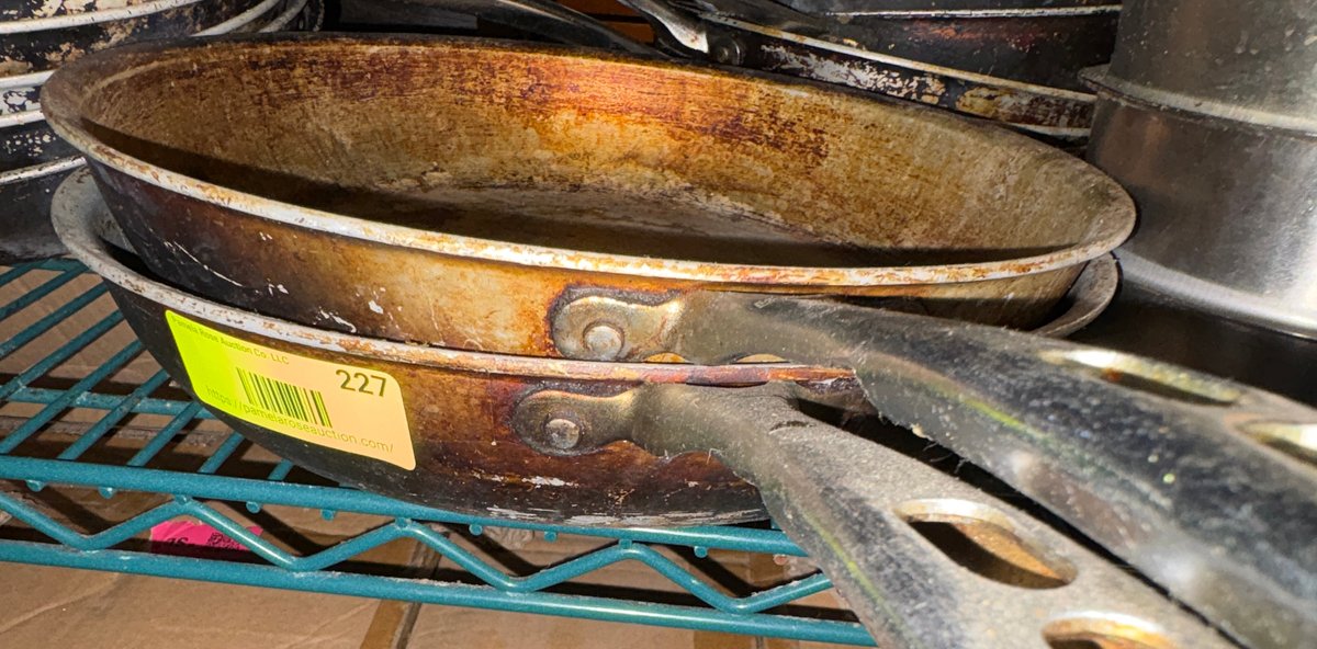 Bar145- (2) Commercial Frying Pans