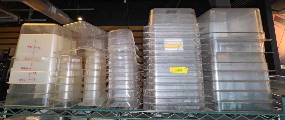 Bar145- Clear Plastic Food Pans