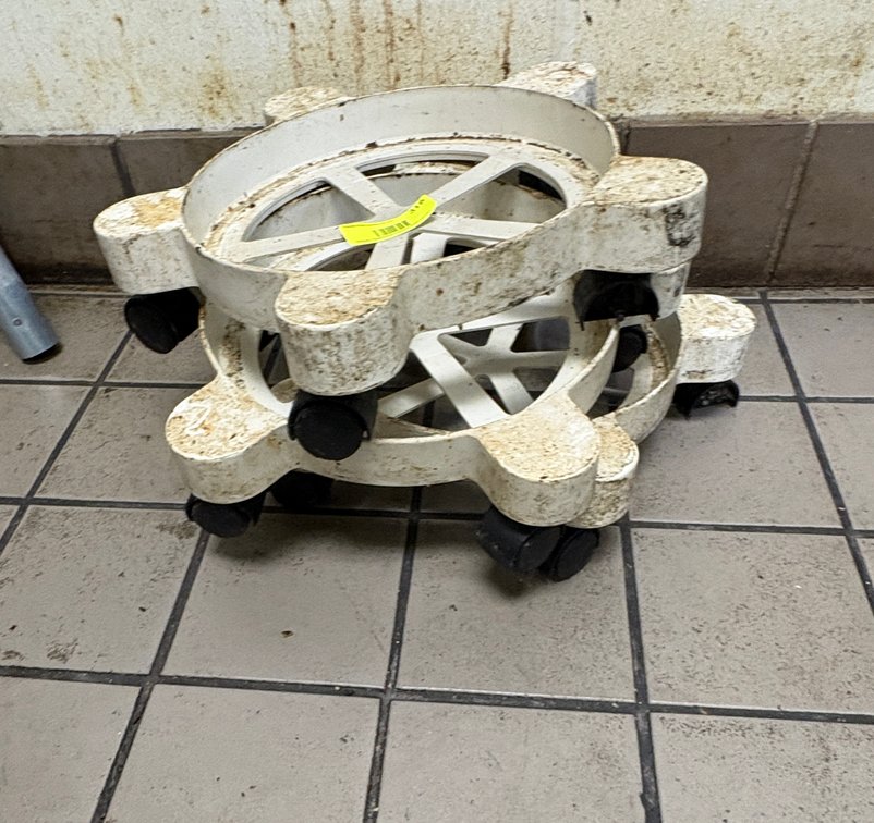 Bar145- (2) Round Container Dollies