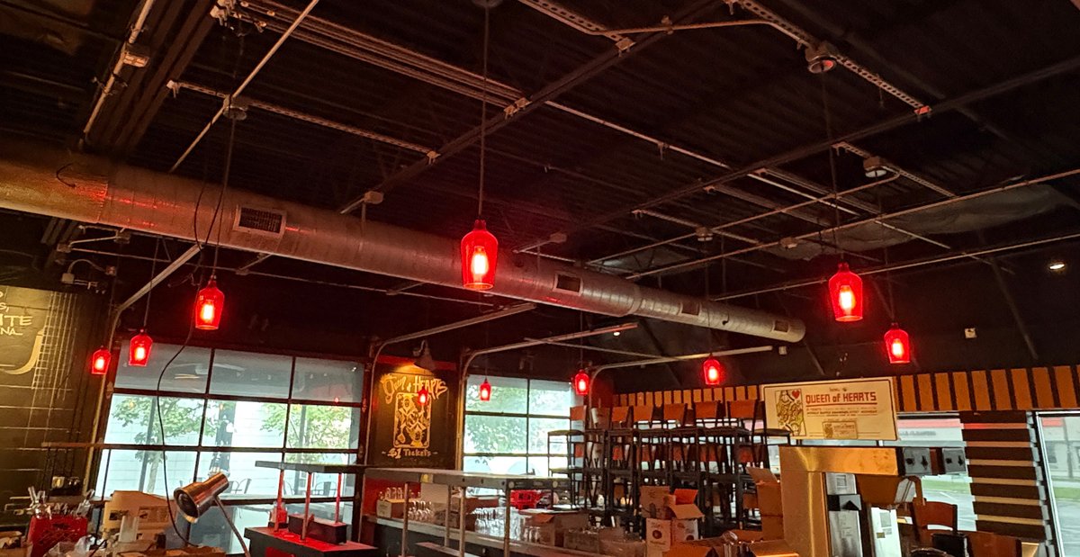 Bar145- Red Lights Around Top Of Bar 145 Bar