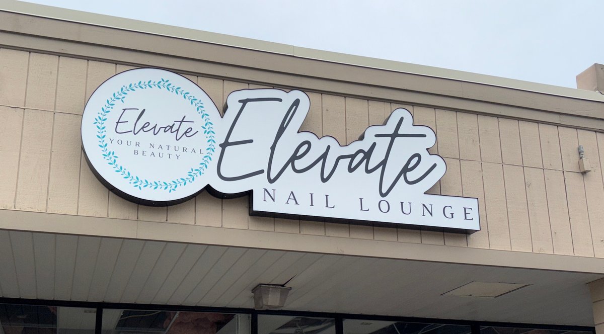 Bar145- Elevate Nail Lounge Storefront Sign