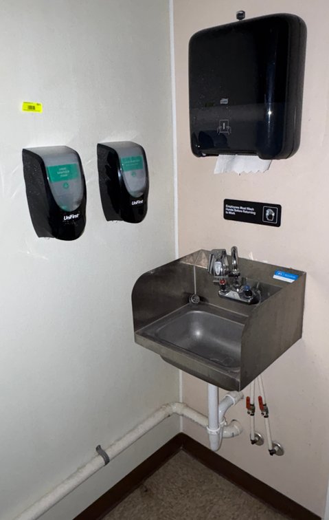 B2- Sink, Soap Dispenser, Paper Towel