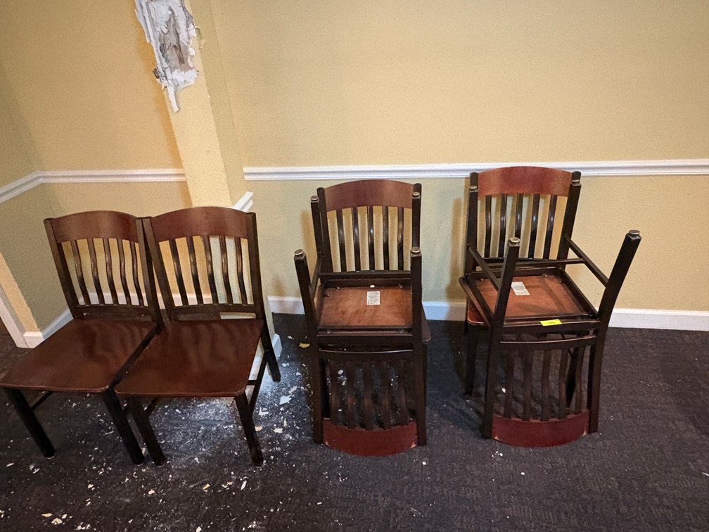 EL- (6) Wood Chairs
