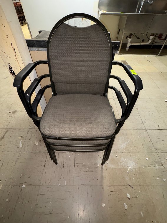 EL- (3) Metal Arm Chairs
